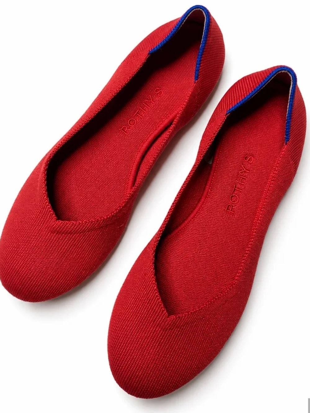 Rothy's The Flat Bright Red Classic Round Toe Flat